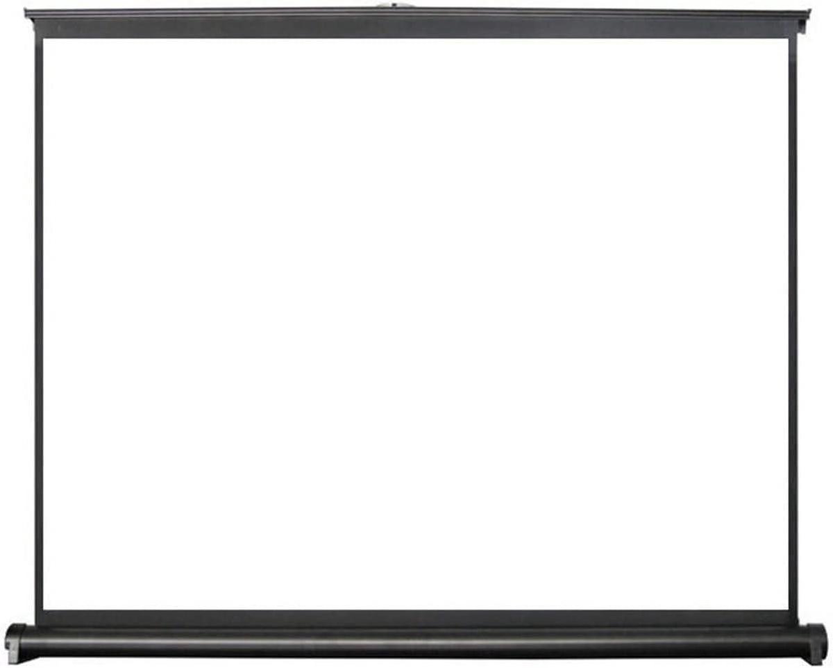 Desktop Projectiescherm - Oprolbaar Scherm Wit - Zakelijk Presenteren - Zelfvergrendelend Ontwerp - 30 inch - Wit