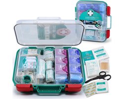 EHBO kit 420-delige - Complete EHBO Koffer/Doos - Verbanddoos - First Aid Kit - Pleisters & Verband - Noodpakket