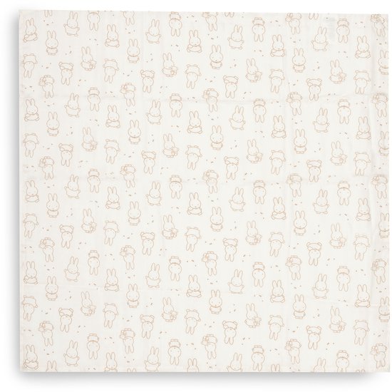 Jollein Spucktuch Hydrophill 70x70cm Miffy Moments - Light Terra - 3 Stück van Jollein — afbeelding 4