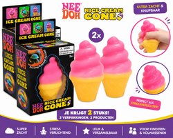 NeeDoh Ice Nice Sicle Squishy – Fidget Speelgoed & Stressbal – Super Soft Sensory Toy Ijsje – Assorti Kleuren – Vanaf 3 Jaar
