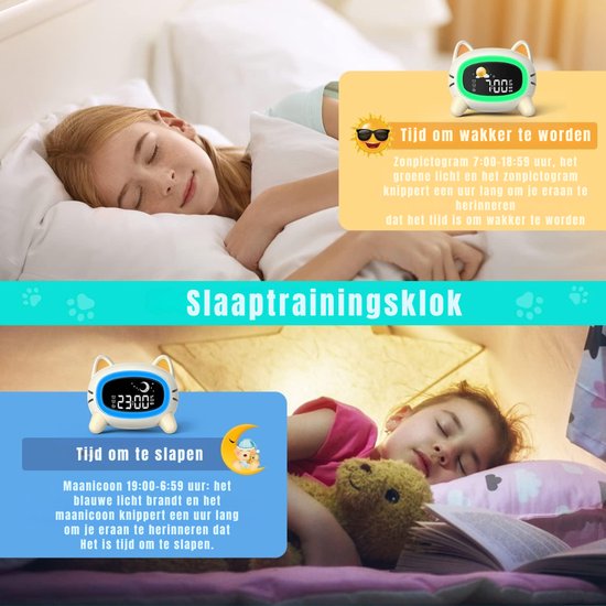 QIN® Slaaptrainer - Kinderwekker - Slaaptrainer Kinderen - Wit - 5cm x 5cm x 7cm van qin — afbeelding 5