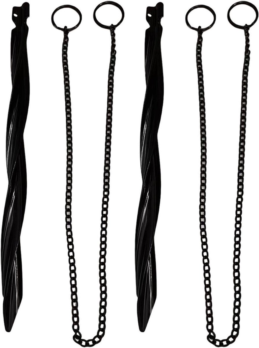 Regenketting Paal - Regenpijp Accessoire - Waterafvoer Verbeteren - Geoptimaliseerde Drainage - 27 x 5 x 0.1 cm - Zwart