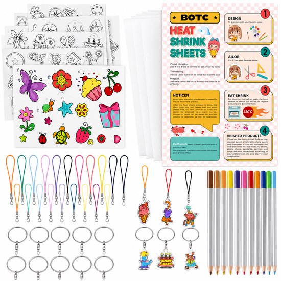 BOTC Krimpfolie set - 200-delig - Sieraden en sleutelhangers maken
