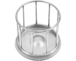 Voerbak Reptielen - Waterbak Schildpad - Voeren en drinken - Roestvrij staal - 76 x 76 x 62 cm - Zilver