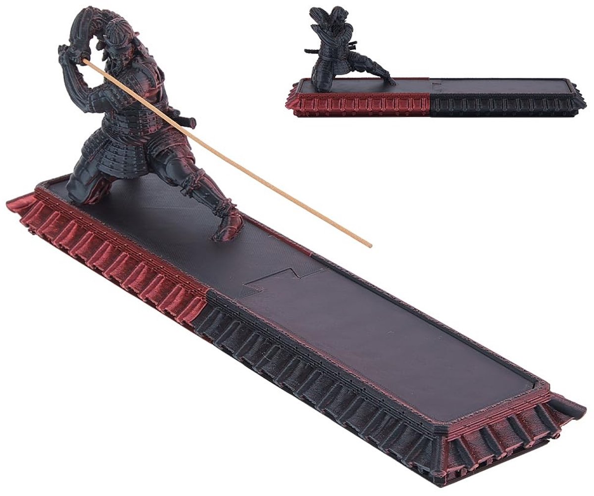 Dailygoods- Wierookstokjeshouder medium - Wierookbrander - Decoratie - Opbergdoos - Plastic - Uniek design samurai