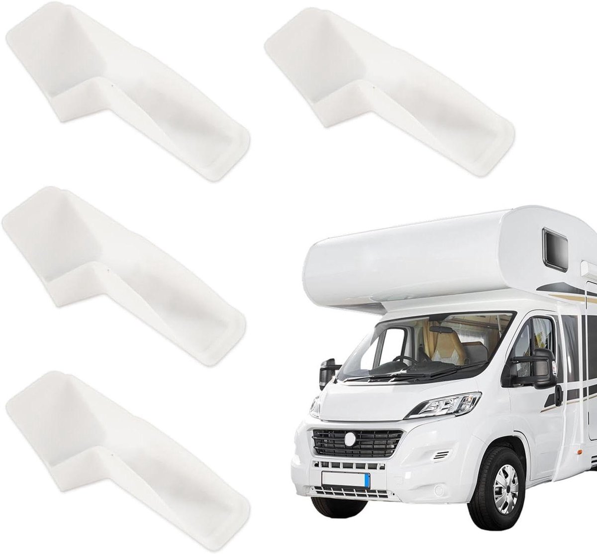 Dakgoten voor campers - Regenafleiders set - Voertuig beschermen - Robuuste ABS constructi