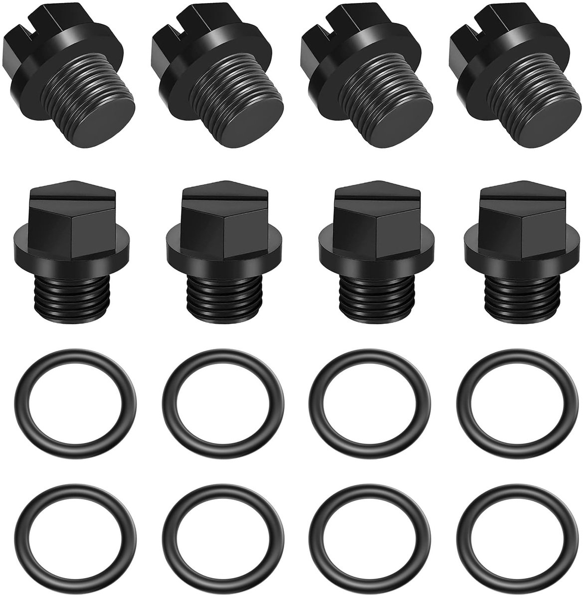 Dailygoods- Afvoerplug Set van 8 - Afvoerstop - Korfplug - Zwart - Voor Zwembaden - Hoogwaardige Kunststof - Afvoerbouten