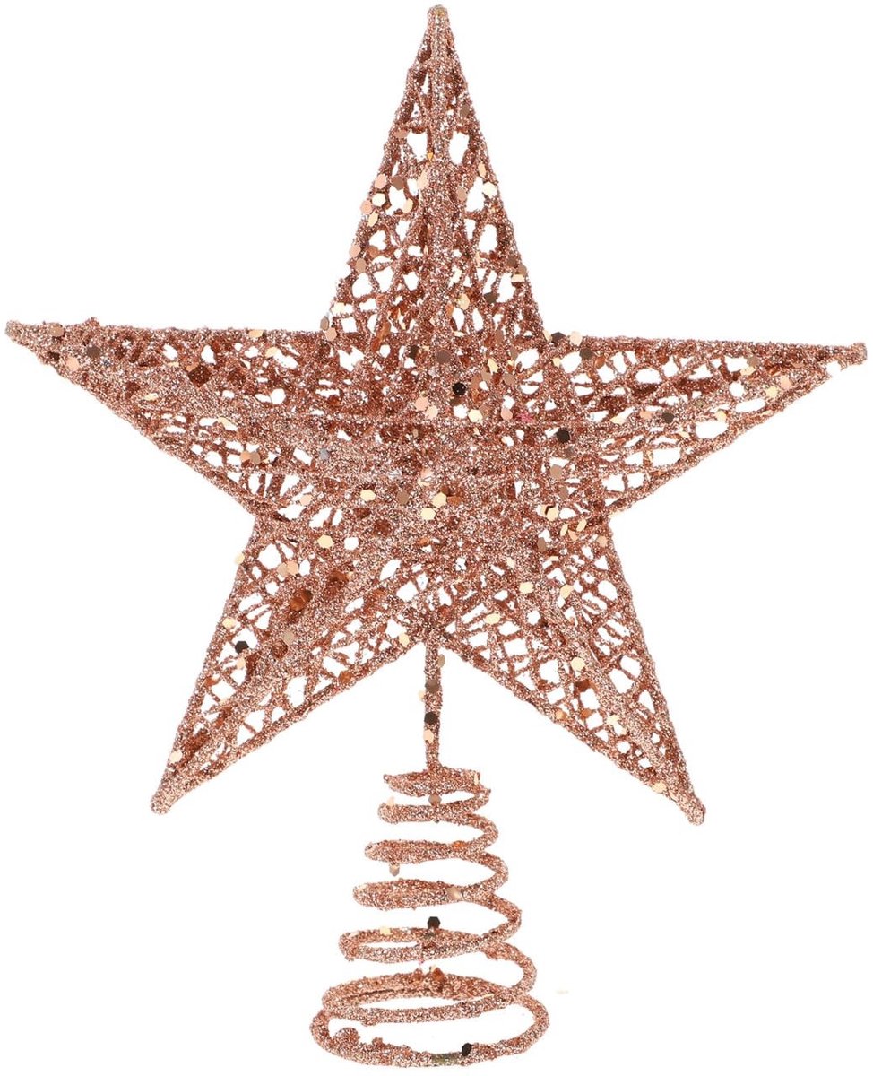 Dailygoods - IJzeren Kerstboomster met Glitter voor Feestdecoratie