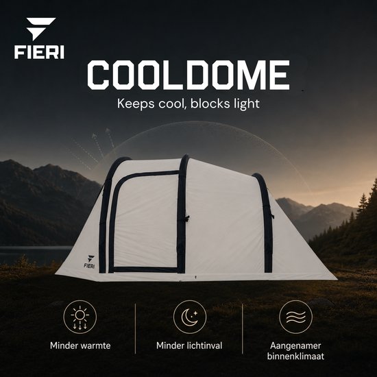 Fieri AIR Peak Cooldome Opblaasbare Tent - 4 Persoons Tent - 3000 mm Waterkolom - Incl. Pomp — afbeelding 5