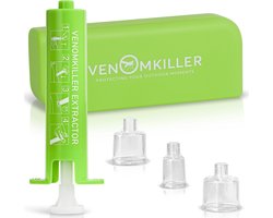 VENOMKILLER – Uitzuigpomp Insecten – Gifzuiger – Uitzuigpompje Muggenbeten & Wespensteken – Insectenbeetheler - 3 Opzetstukken - Tegen Insectenbeten