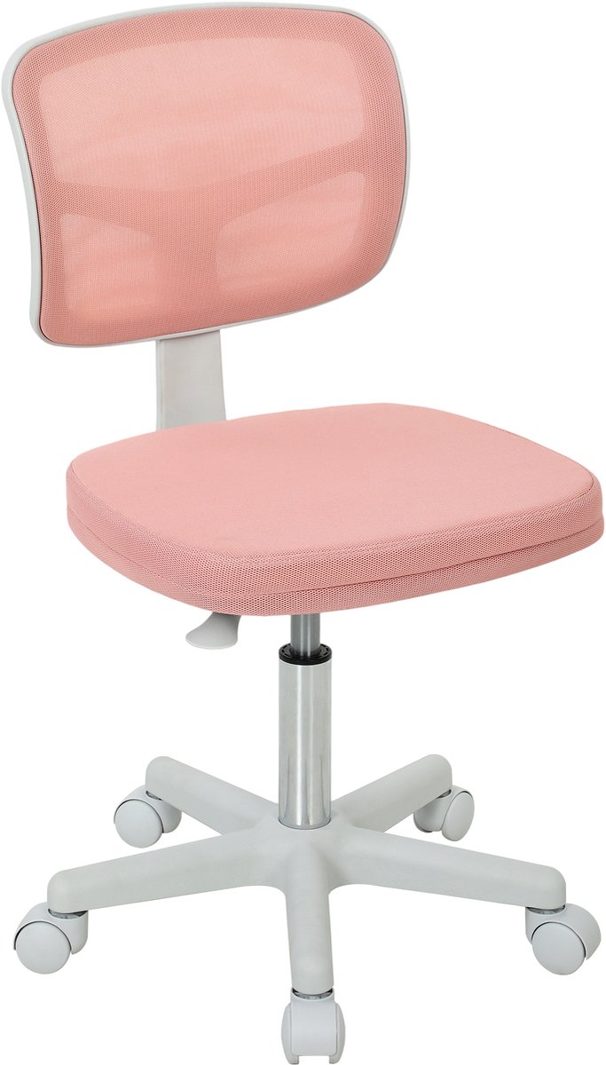 Vinsetto bureaustoel - meshstof - 48 x 48 x 89,5 cm - roze