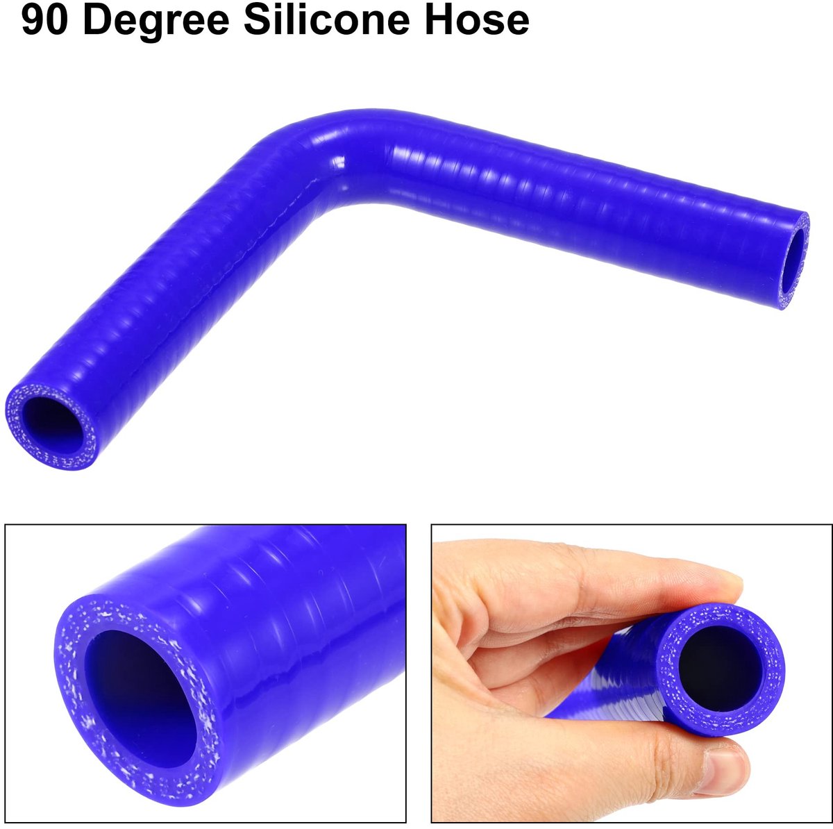 Dailygoods- Siliconen Slang 90 Graden - Universele Koppeling - Koelsysteem - Binnendiameter 19mm - Lengte 150mm - Duurzaam Materiaal - Koelslang
