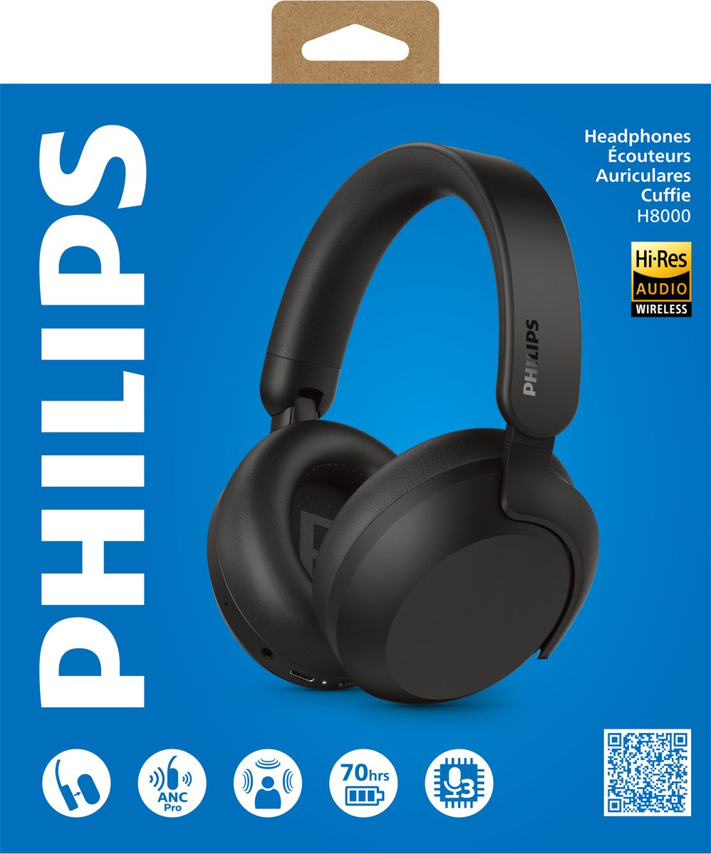 PHILIPS TAH8000EBK Draadloze Over-Ear Hoofdtelefoon met - afbeelding 2