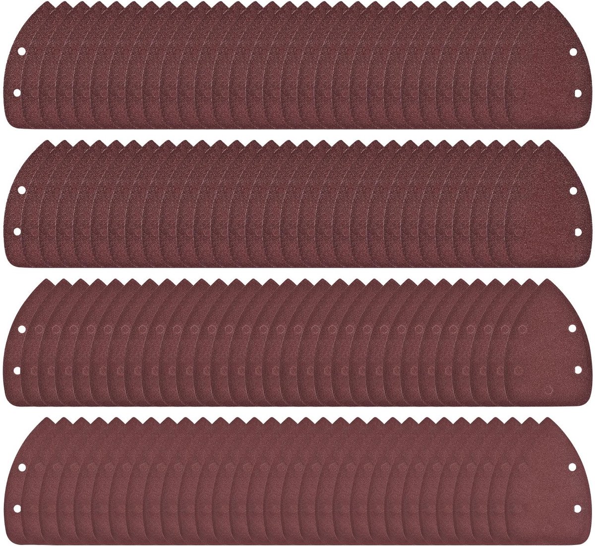 Dailygoods - 120 stuks schuurpapier - driehoekige schuurmachine - veelzijdig en gesorteerd - 3,5" x 5,5" - korrel 40-120 - ideaal voor houtbewerking -...
