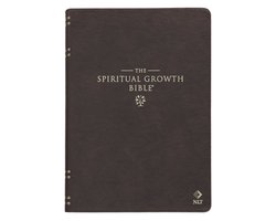 The Spiritual Growth Bible, Study Bible, NLT - New Living Translation Holy Bible, Faux Leather, Walnut Brown