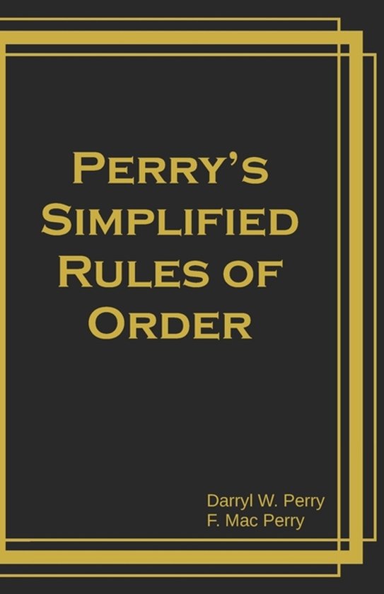 Perry's Simplified Rules of Order - cover