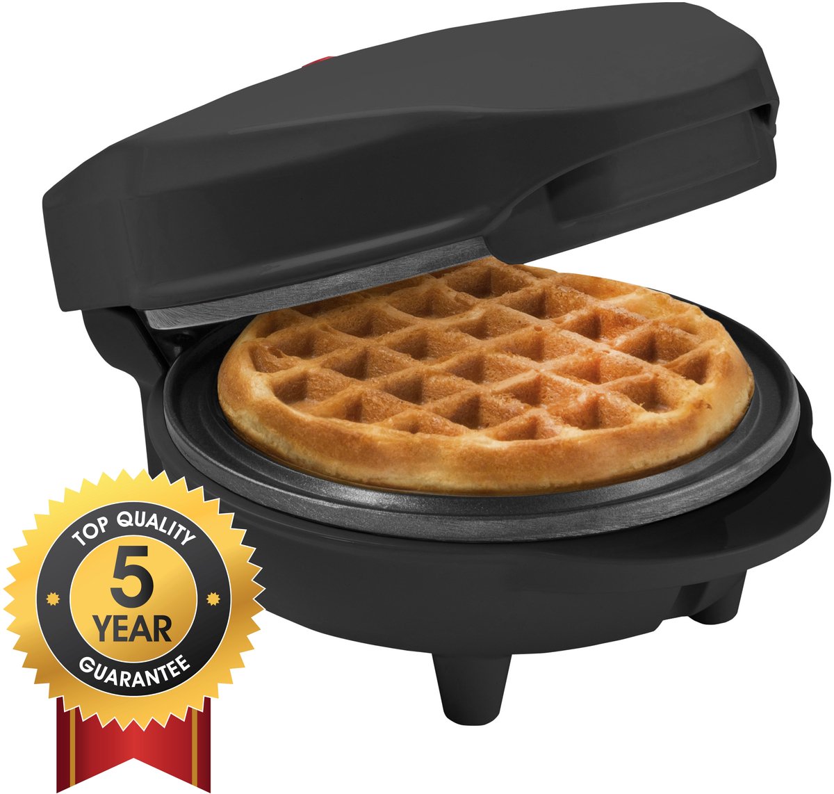 Bol.com Bestron Wafelijzer - AMW500Z - 550W - Mini wafel - Anti aanbaklaag - Zwart - 5 jaar garantie aanbieding