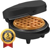Bestron Wafelijzer - AMW500Z - 550W - Mini wafel - Anti aanbaklaag - Zwart - 5 jaar garantie