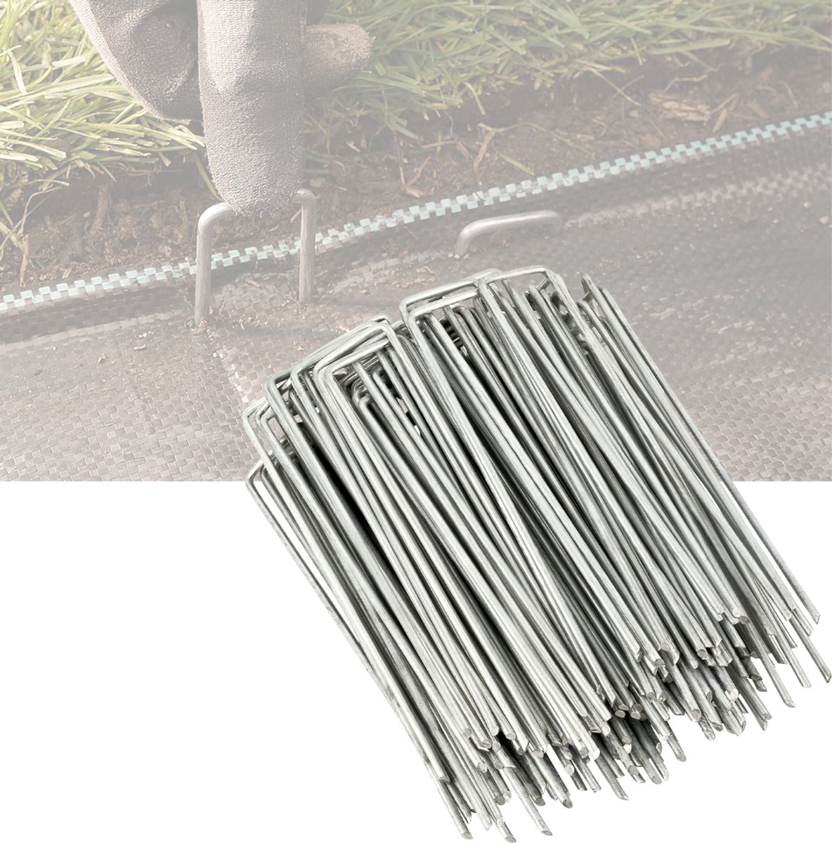 CLVP® Gronddoekpennen - Worteldoek Pennen - Zilver
