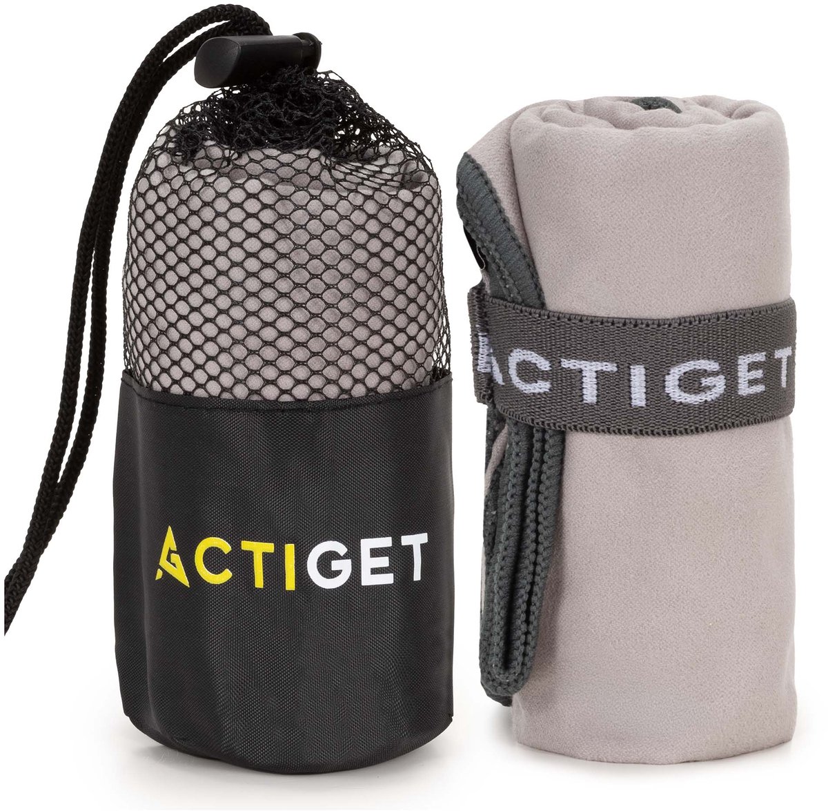 Actiget® Strandlaken | Badlaken | Sneldrogend | Strandhanddoek | Microvezel | 80 x 40 cm | Grijs