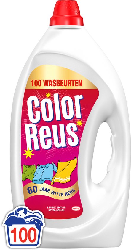 Color Reus Gel - Vloeibaar Wasmiddel - Gekleurde Was - 100 Wasbeurten - Grootverpakking