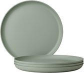 Mepal plat bord Silueta - 4 stuks - Dinerborden - Nordic sage