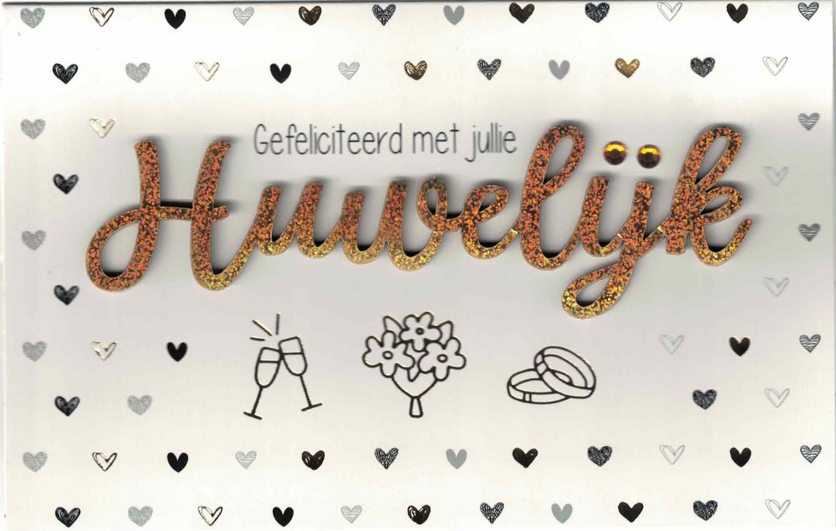 Wenskaart - luxe wenskaart - Gefeliciteerd met jullie Huwelijk - veel geluk samen - homohuwelijk - Holebihuwelijk - Huwelijk voor iedereen - Opengesteld huwelijk