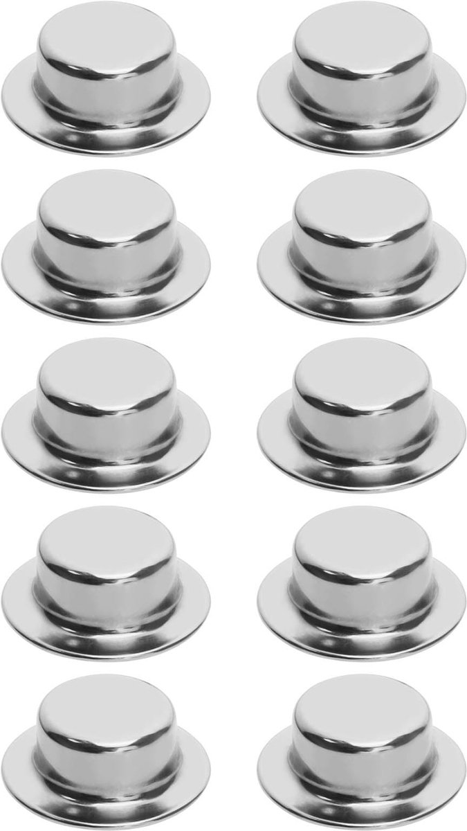 Dailygoods- Push Moer Set van 10 - Duurzaam Metaal - Buitendiameter 19,5 mm - Binnendiameter 16 mm - Totale Hoogte 11,3 mm - Veelzijdig Gebruik - Duwmoer