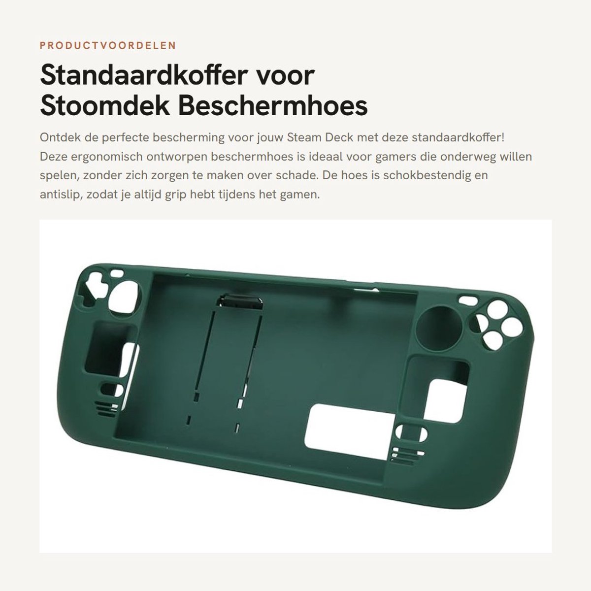 Dailygoods- Beschermhoes Schokbestendig - Beschermhoes Stoomdek - Ergonomisch Ontwerp - Antislip - Perfecte Pasvorm - Behuizing met Standaard - Stoomdekhoes
