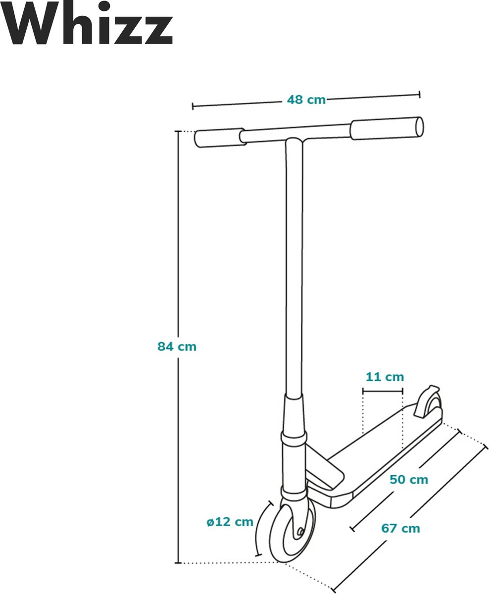 Lionelo Whizz - Step - 110mm - T-Bar - 100KG - voor Jongens en Meisjes - Steel rem - Kinderstepjes — afbeelding 2
