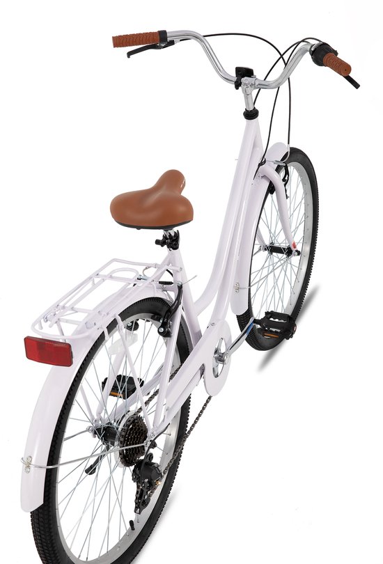 Hiland Breeze Dames Commuter Stadsfiets - 26" - 7 Versnellingen - Handrem - Mand - Standaard - Paars - Geschikt voor buitenactiviteiten in de lente van Hiland — afbeelding 2