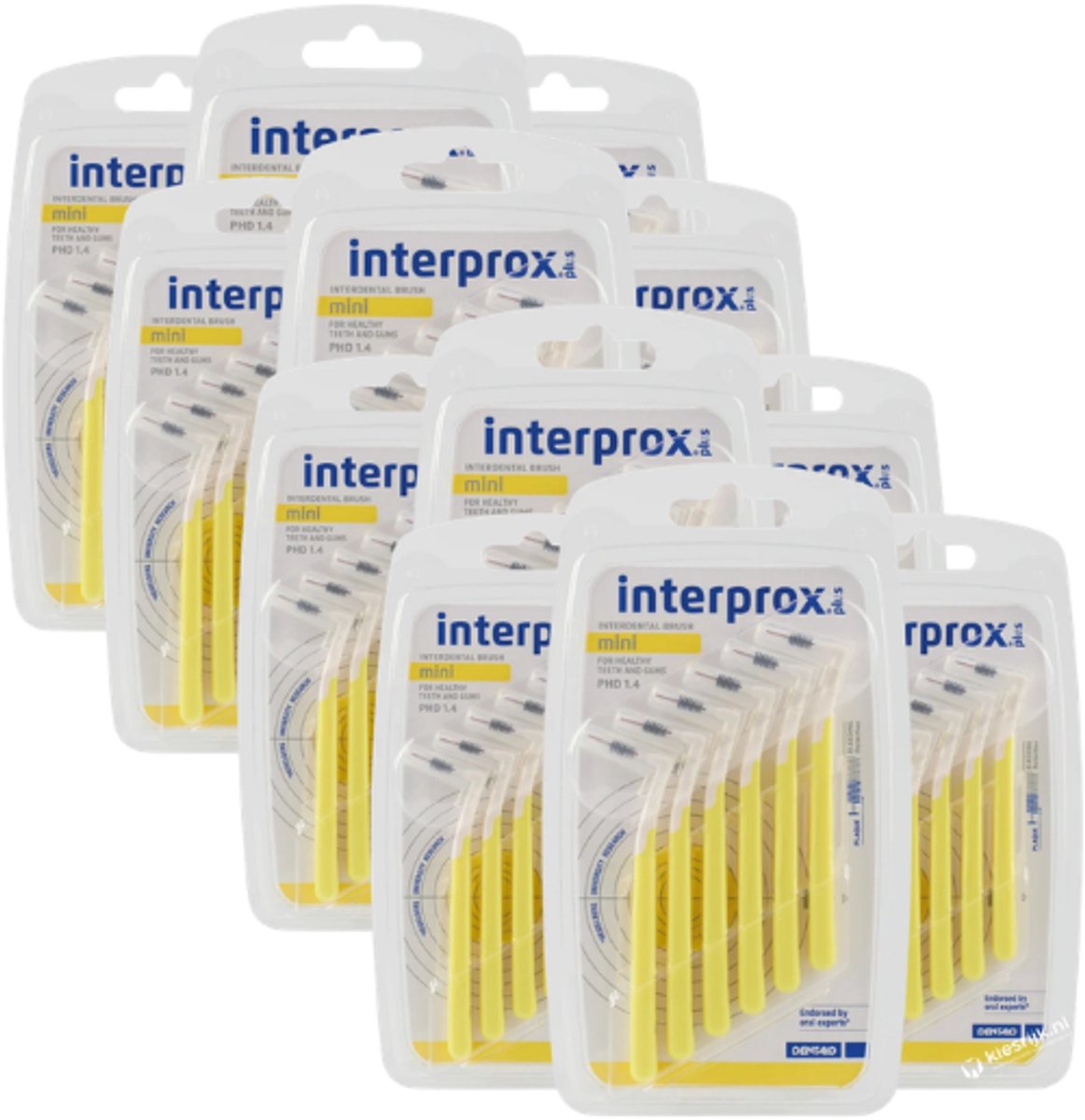 12x Interprox Plus Mini PHD 1.4 Geel - 6 stuks