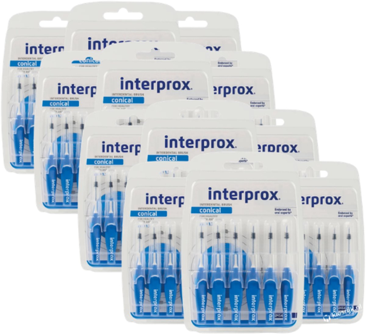 12x Interprox Conical PHD 1.7 Blauw - 6 stuks