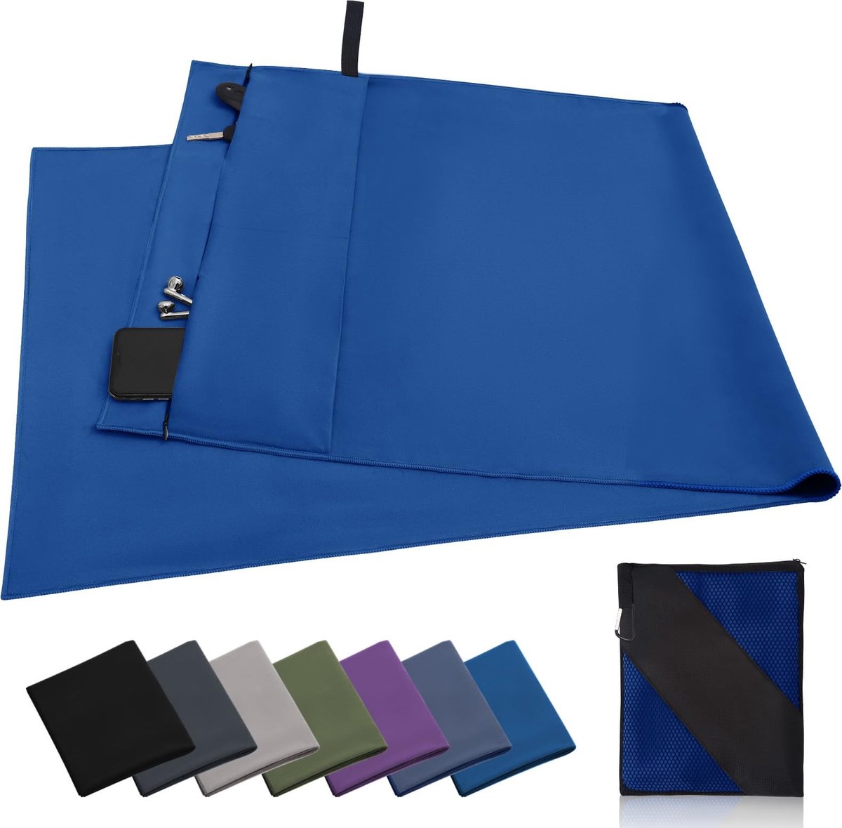 Omgoods - Microvezel Fitness Handdoek met Bevestiging en Sneldrogen