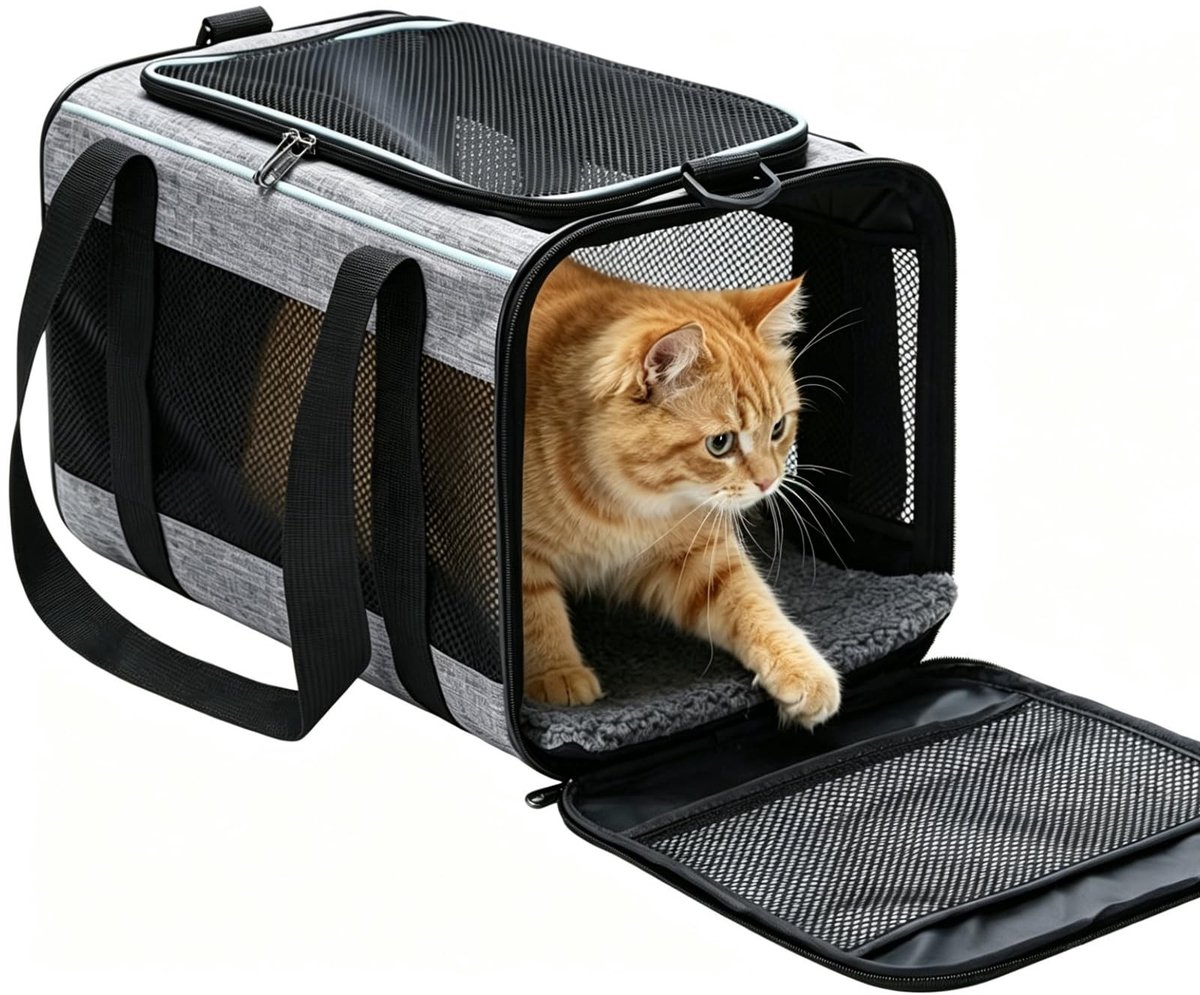 Omgoods - Opvouwbare Transporttas voor Katten, Ademend, Vliegtuig Goedgekeurd