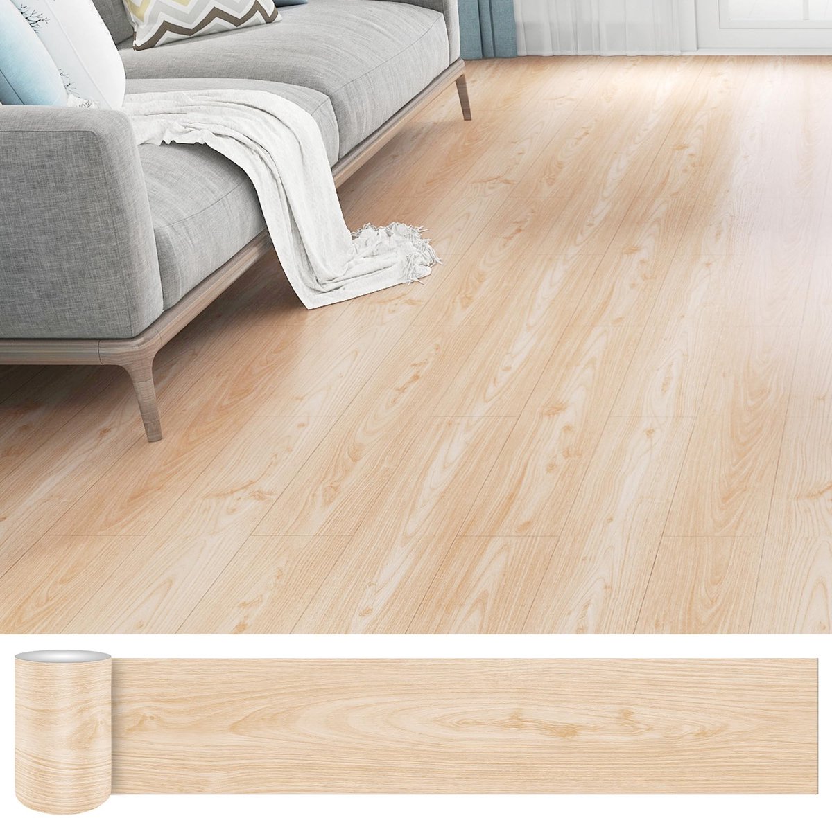 Omgoods - 36 Stuks Zelfklevende Vinylvloeren, 5,02 m² Peel & Stick
