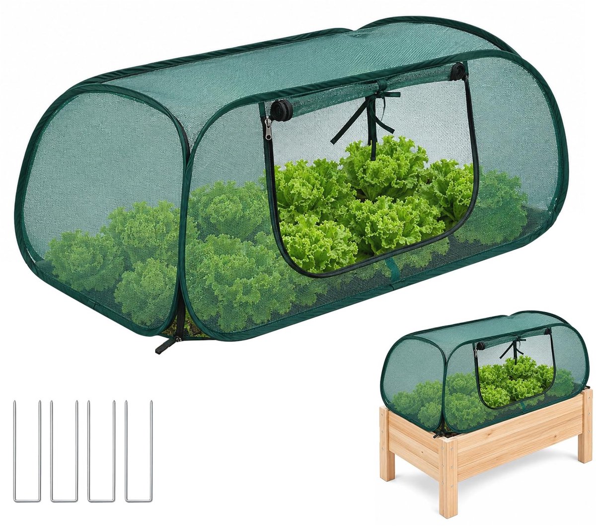 Omgoods - Pop-Up Plantenbeschermingsnet voor Verhoogd Bloembed