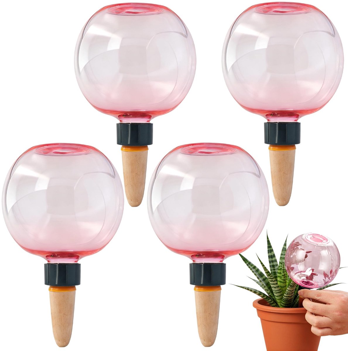 Omgoods - 4pcs Plant Watering Bulbs - Zelfwaterende Gieter voor Planten