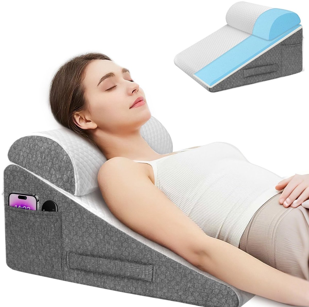 Omgoods - Ergonomisch Wedge Kussen van Memory Foam