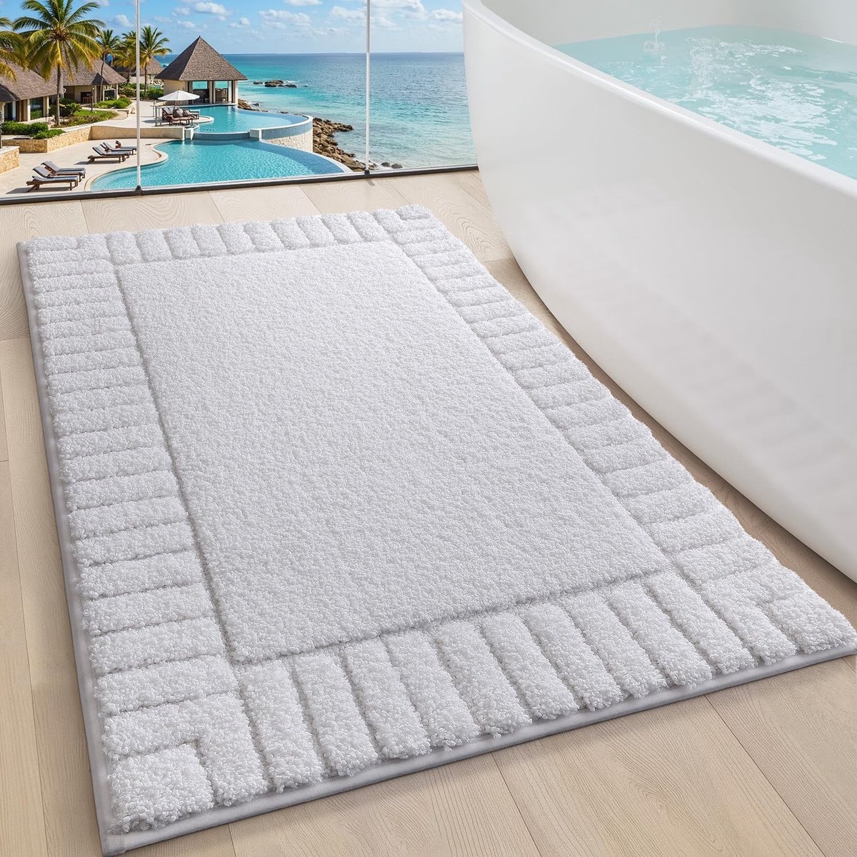 Omgoods - Absorbente Badmat met Antislip Onderkant en Snelle Droging, 60 x 110 cm