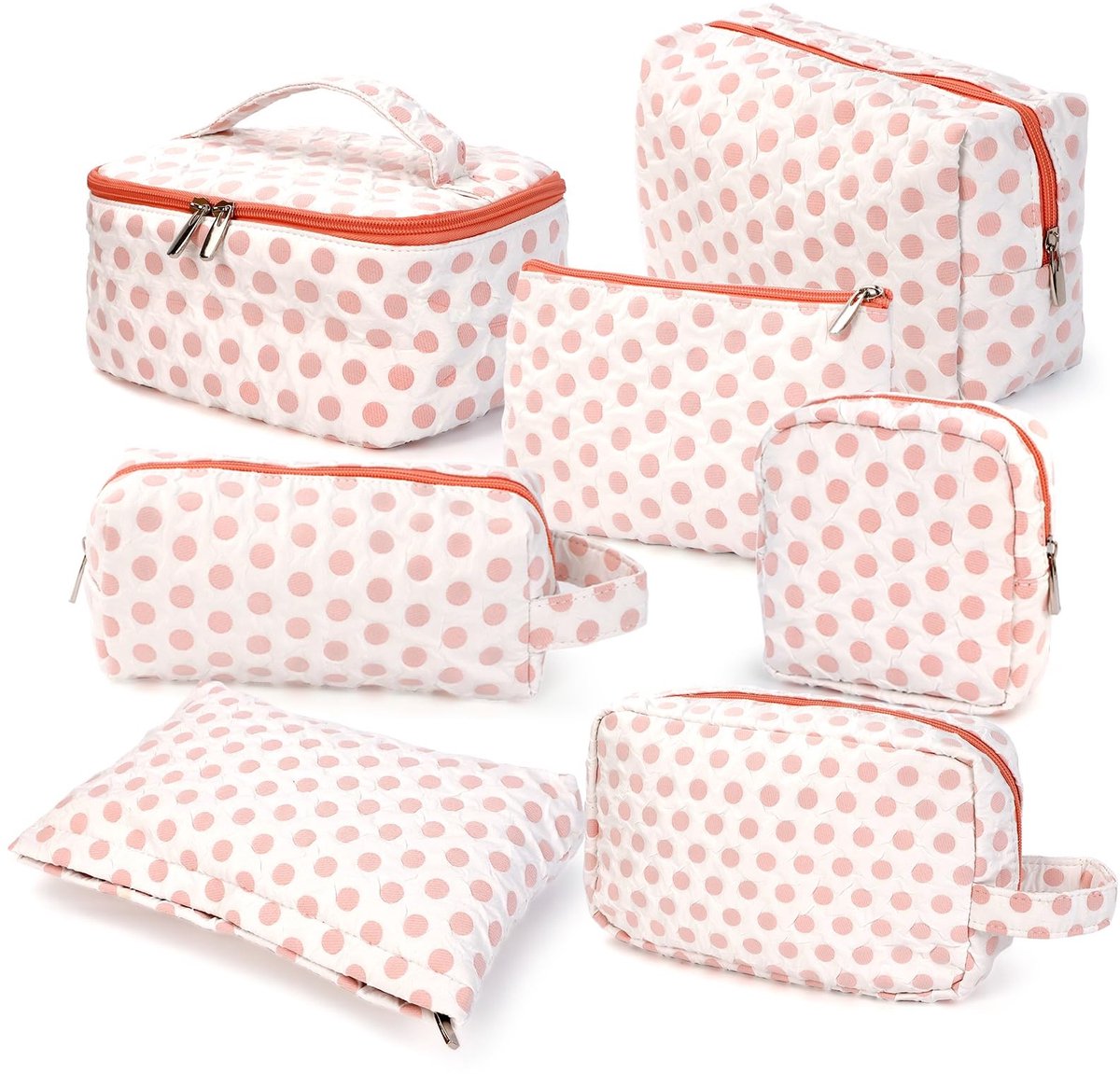 Omgoods - 7-delige Toilettas Set voor Dames, Organizer en Cosmeticatas