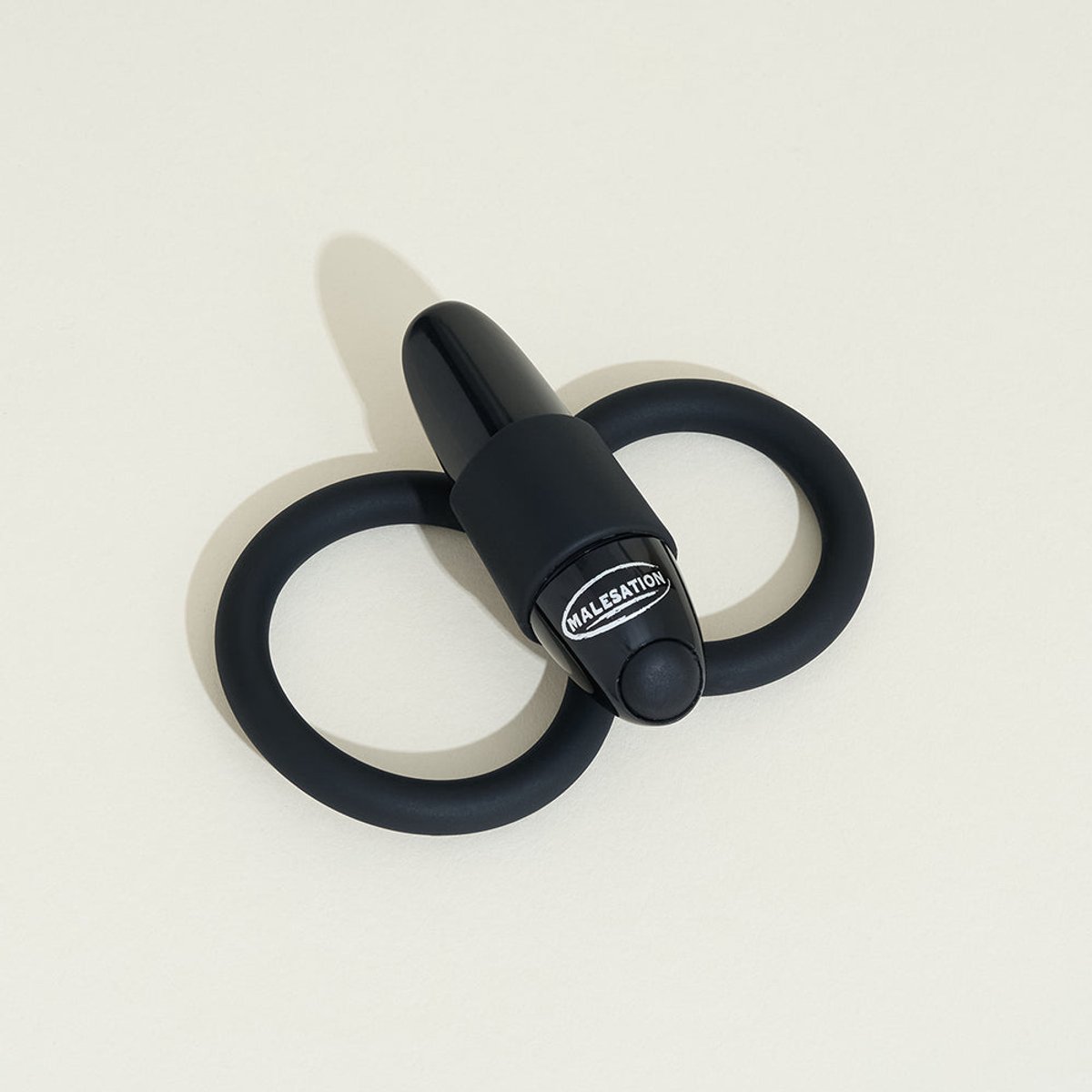 MALESATION - Squeeze Cock & Ball Ring (with Vibration) Cockring - Zwart