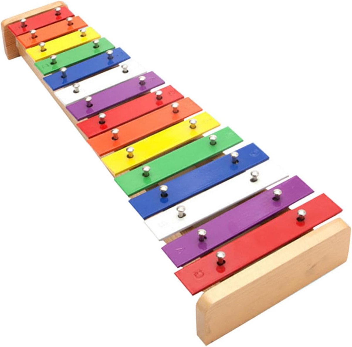 Houten Xylofoon - Kinder Piano - Muziek Leren - 15 Noten Schaal - 41 cm - Regenboogkleuren