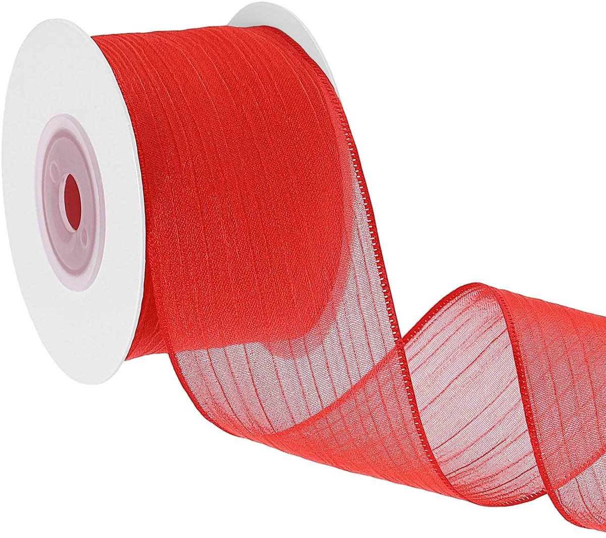Omgoods - Metallic Draadlint voor Decoratie, 25 m (Rood)