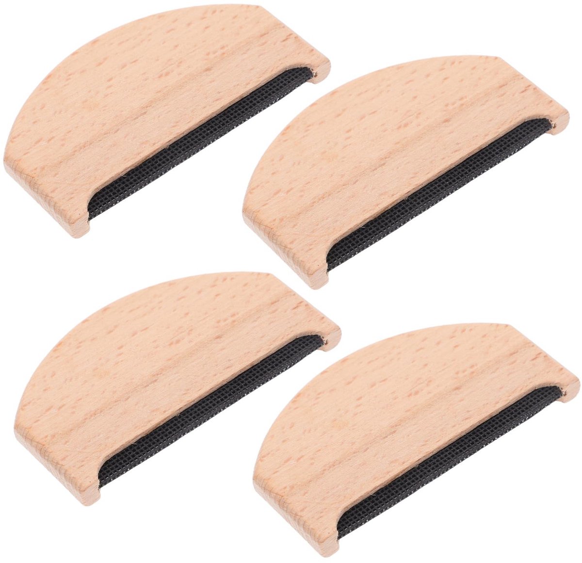 Omgoods- Peelingkam 4 Stuks - Pluisverwijderaar voor Kasjmier/Wol - Houten/Stalen Kam - Compact/Lichtgewicht - Effectieve Kledingverzorging - Pluiskam