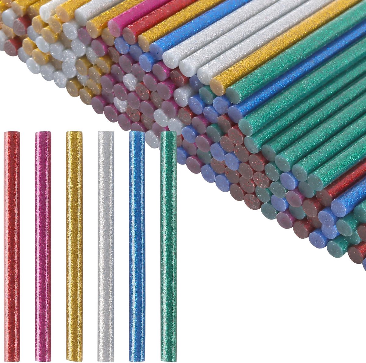 Omgoods - 300 Stuks Veelkleurige Hotmelt Lijmpistool Sticks