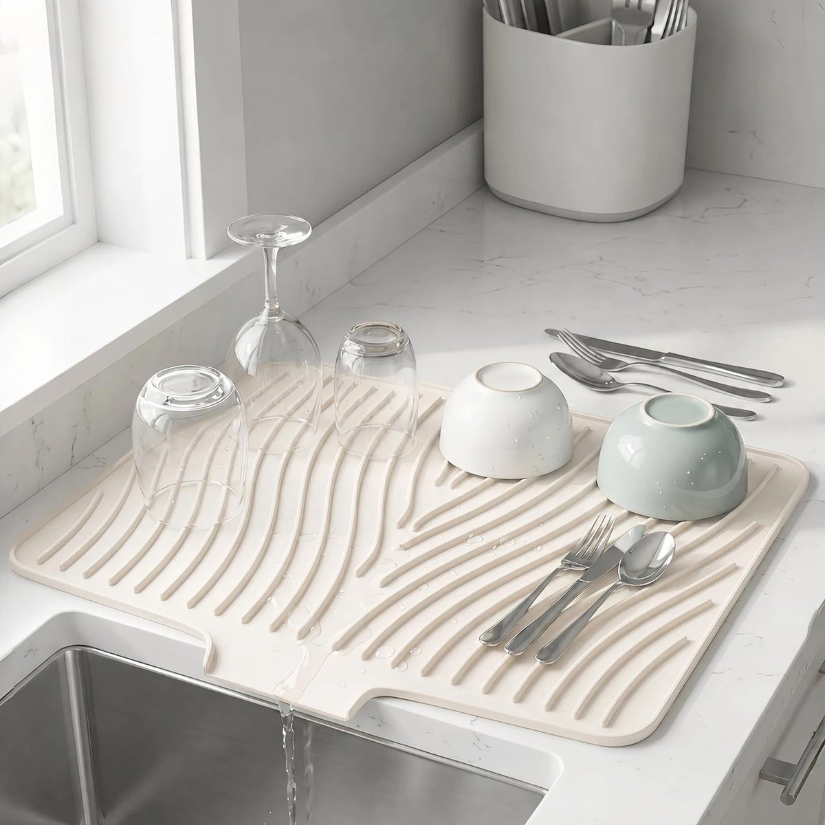 Omgoods - Siliconen Afdruipmat voor Keuken, Antislip en Hittebestendig