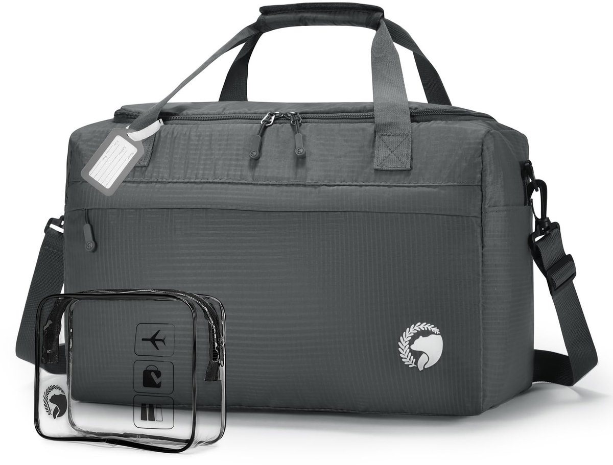 Omgoods - 40x20x25 Handbagage Tas voor Vliegtuig (20L, Waterdicht, Grijs)