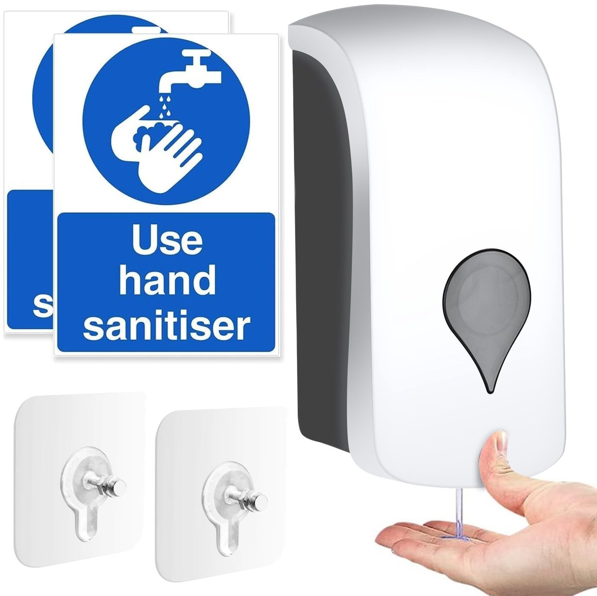 Omgoods - Wandgemonteerde Zeepdispenser 1000ML Wit