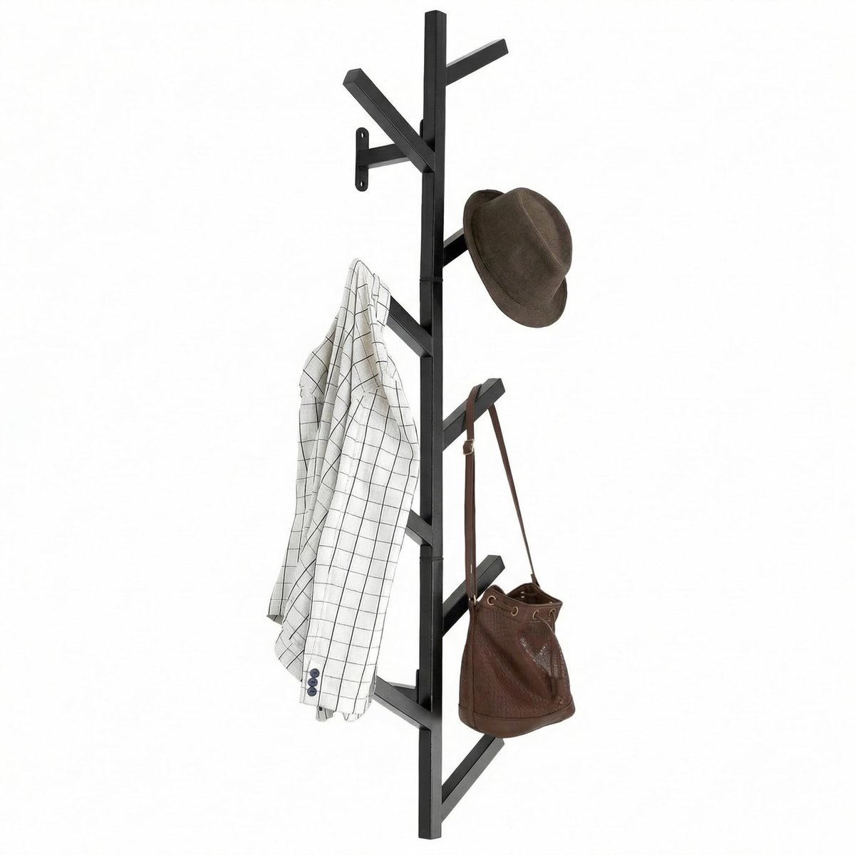 Omgoods - 100cm Verticale Metalen Kledinghaak voor Muurmontage
